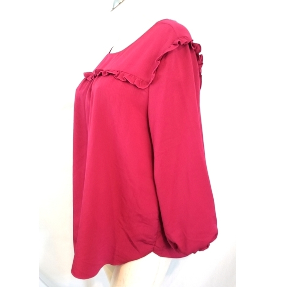 3/$25 Juicy Couture Size XL Raspberry Colored Blouse - Picture 3 of 6